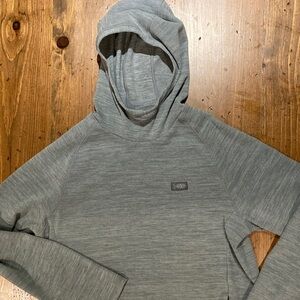 AFTCO Gray Coastal Layer Hooded Pullover S